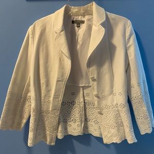 Ann Taylor white jacket, size 6